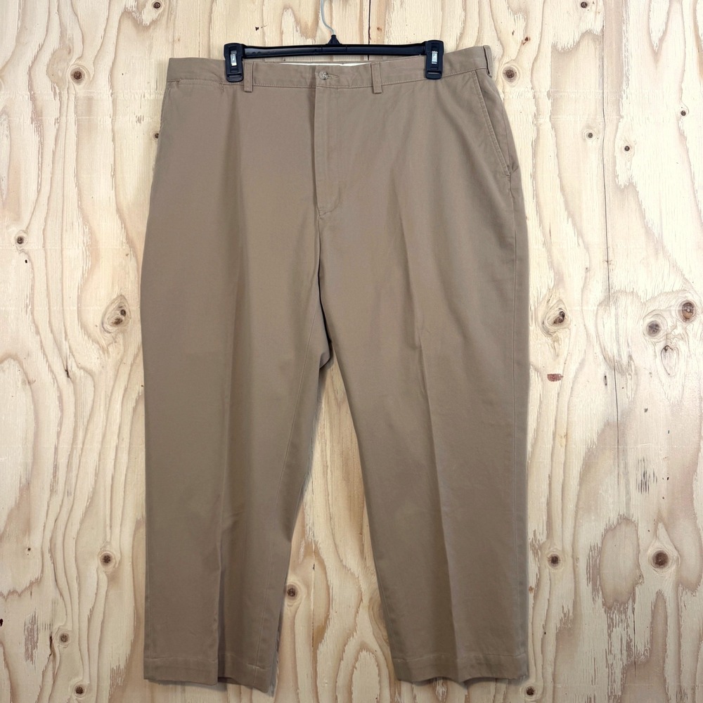 Polo Ralph Lauren Big Preston Pant Mens 44B-30 (Fits 42B x26) Tan Cotton Chino
